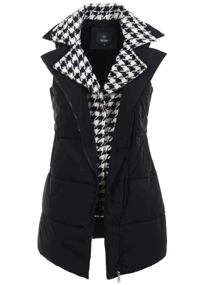 Damska Kamizelka Bezrękawnik Czarna