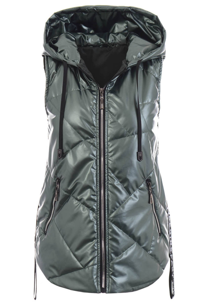 Damska Kamizelka Bezrękawnik Zielony