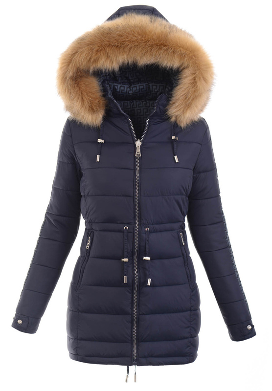 Damska Parka Kurtka 2w1 Zimowa Czarna