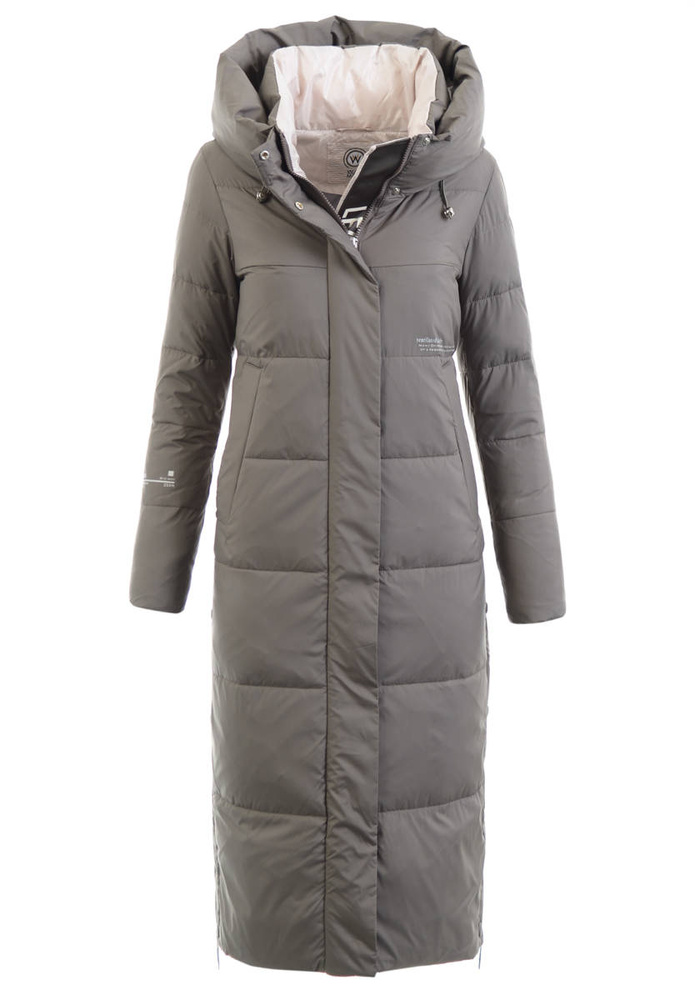 Damska Zimowa Ortalionowa Kurtka Kawowa