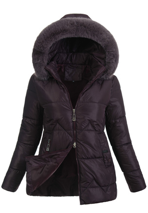 Damska Kurtka Zimowa Fioletowa
