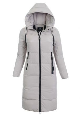 Damska Zimowa Ortalionowa Kurtka Beżowa