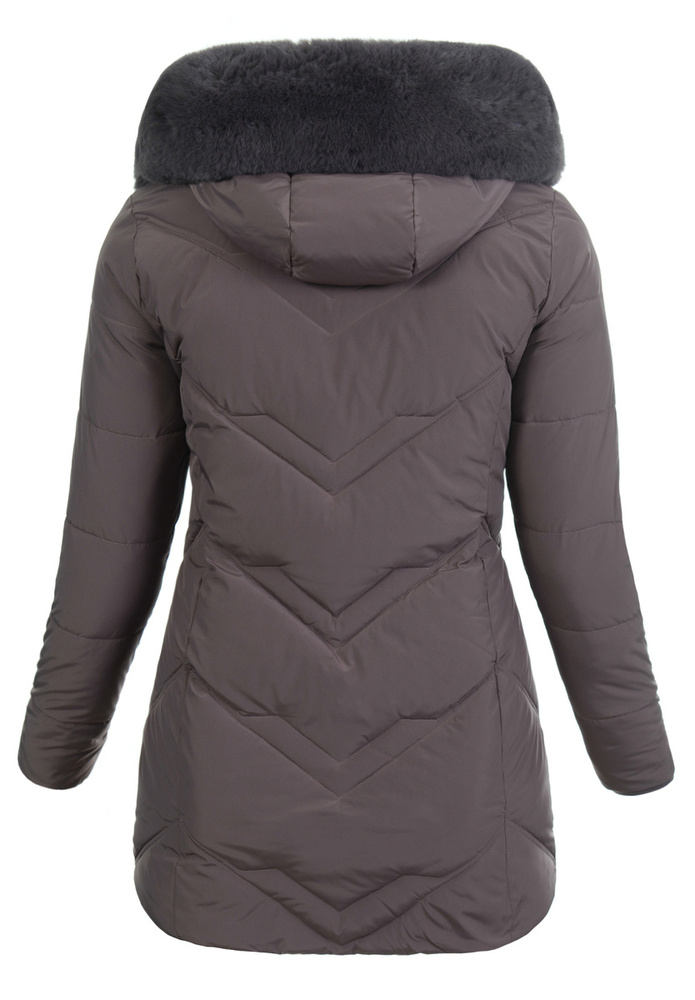 Damska Zimowa Ortalionowa Kurtka Fioletowa