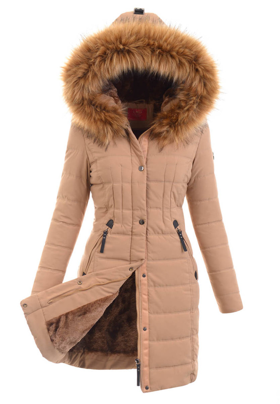 Damska Parka Kurtka 2w1 Zimowa Czarna