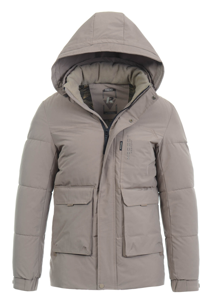 Męska Zimowa Kurtka Brązowa