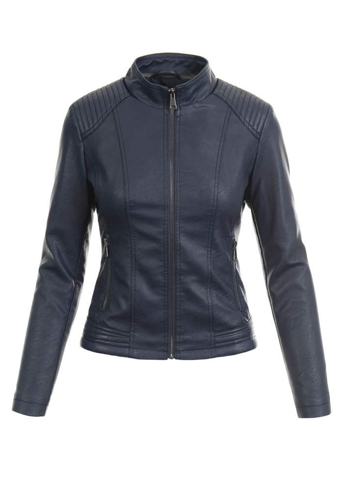 Damska Kurtka Ramoneska Granatowa