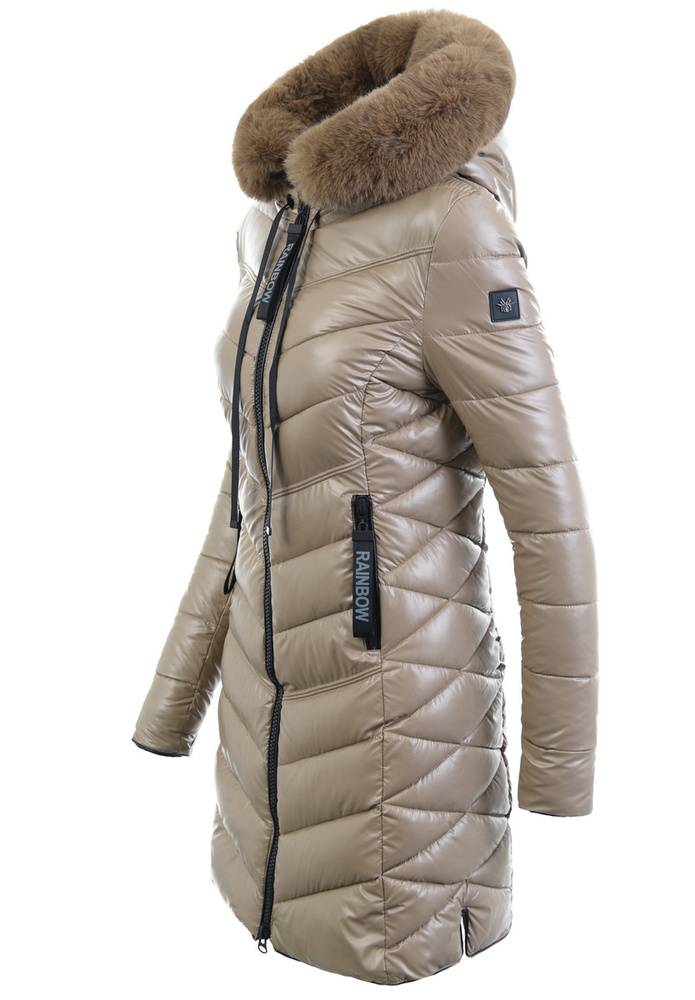 Damska Zimowa Ortalionowa Kurtka Czarna