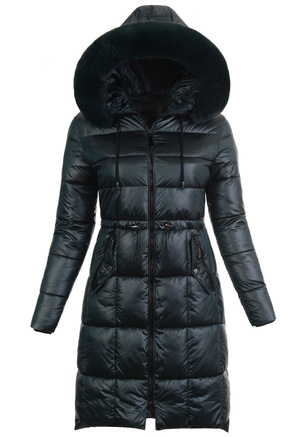 Damska Zimowa Ortalionowa Kurtka Zielona