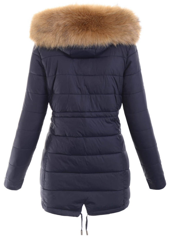 Damska Parka Kurtka 2w1 Zimowa Czarna