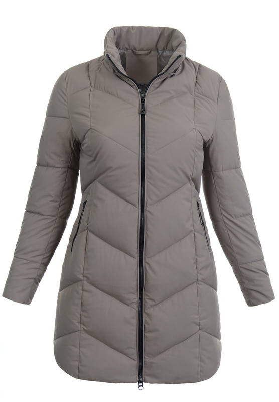 Damska Zimowa Ortalionowa Kurtka Brązowa