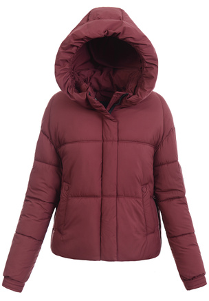 Damska Kurtka Zimowa Bordowa