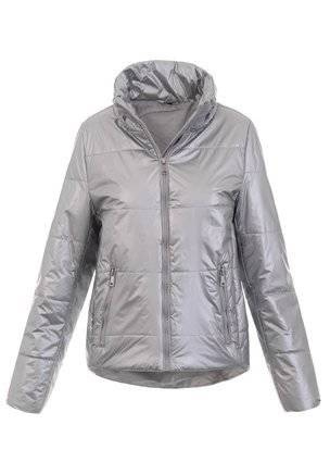 Damska Wiosenno-Jesienna Kurtka Srebrna