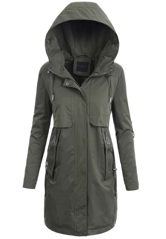 Kurtka Parka Wiosenna Zielona