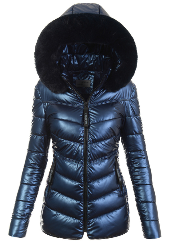 Damska Kurtka Zimowa Granatowa