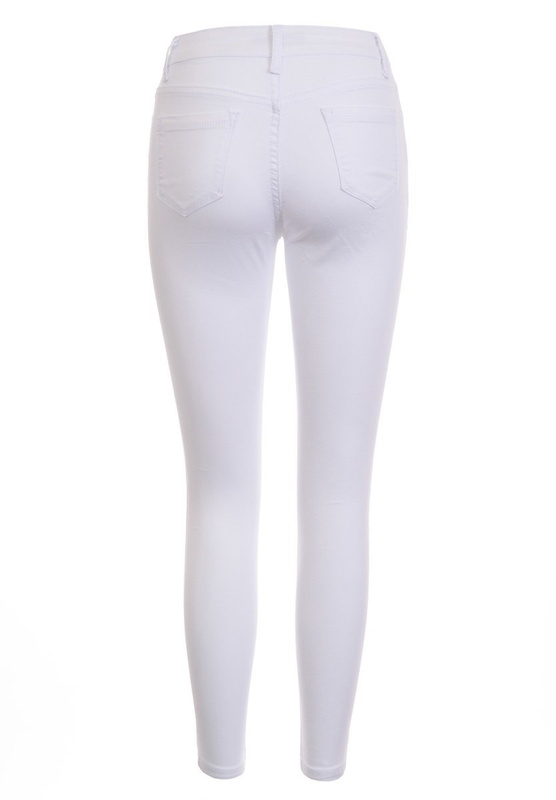 Damskie Spodnie Jeansowe Białe