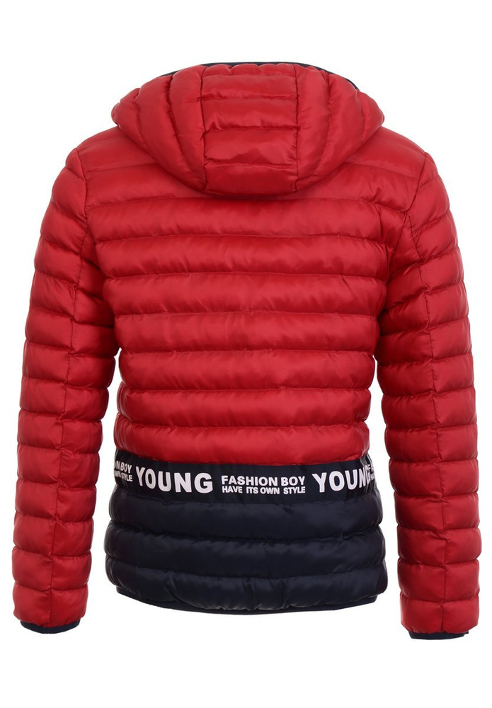 Męska Kurtka Jesienna Czerwona