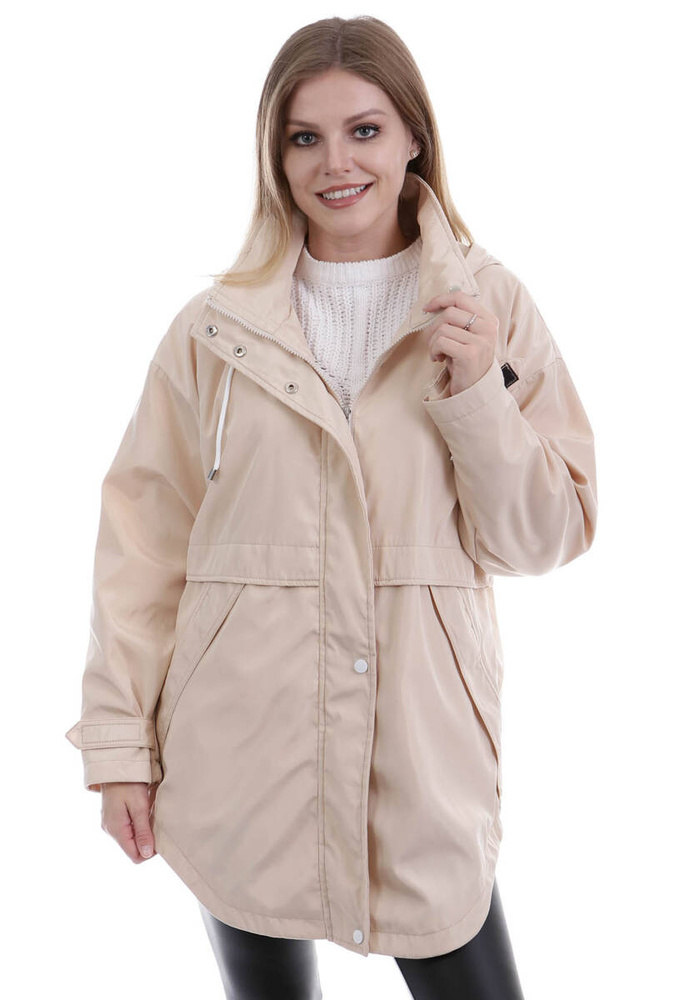 Kurtka Parka Wiosenna Beżowa