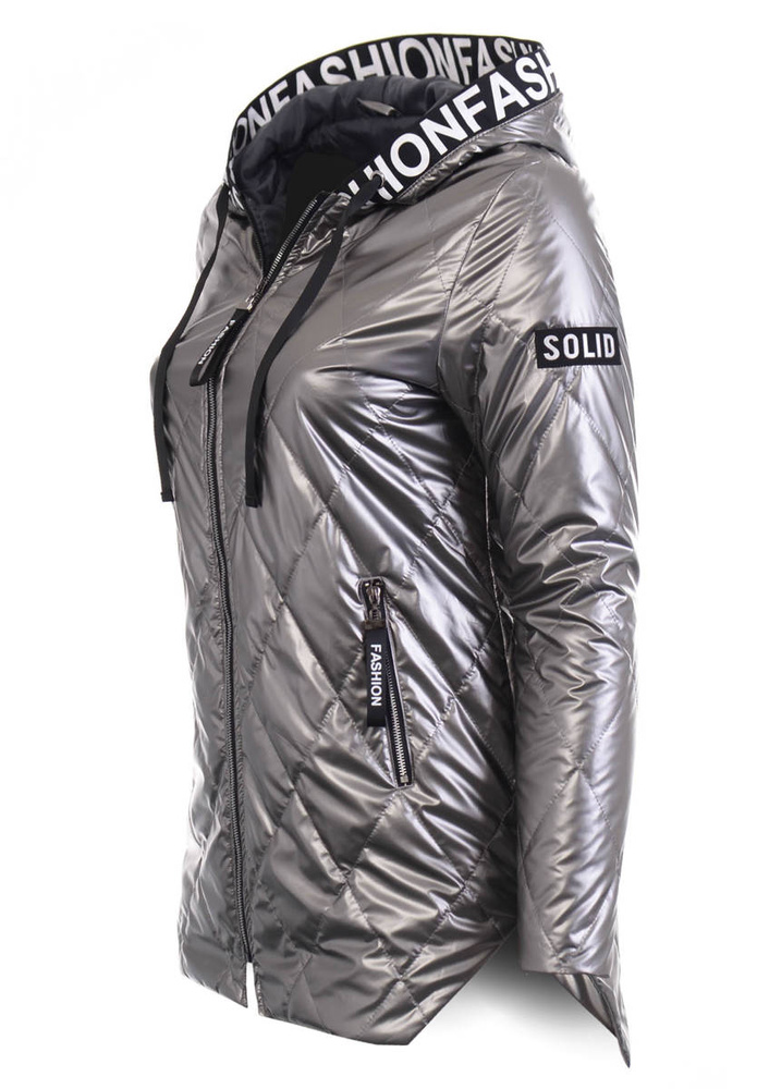 Damska Wiosenna Ortalion Kurtka Czarna