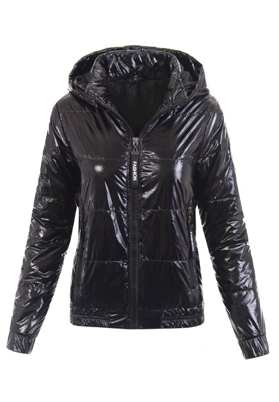 Damska Wiosenna Ortalion Kurtka Czarna