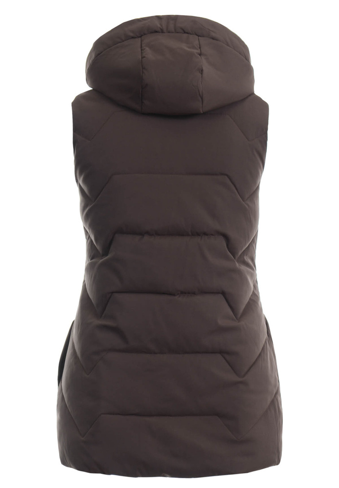 Damska Kamizelka Bezrękawnik Brązowy