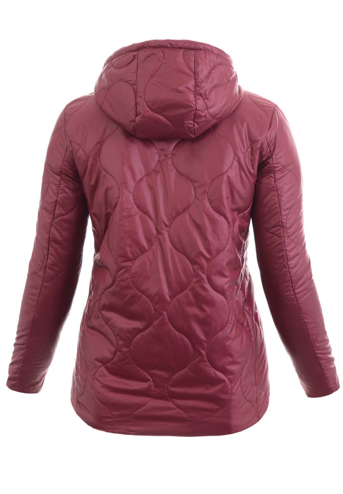 Damska Wiosenno-Jesienna Kurtka Bordowa