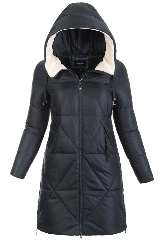 Damska Zimowa Ortalionowa Kurtka Granatowa