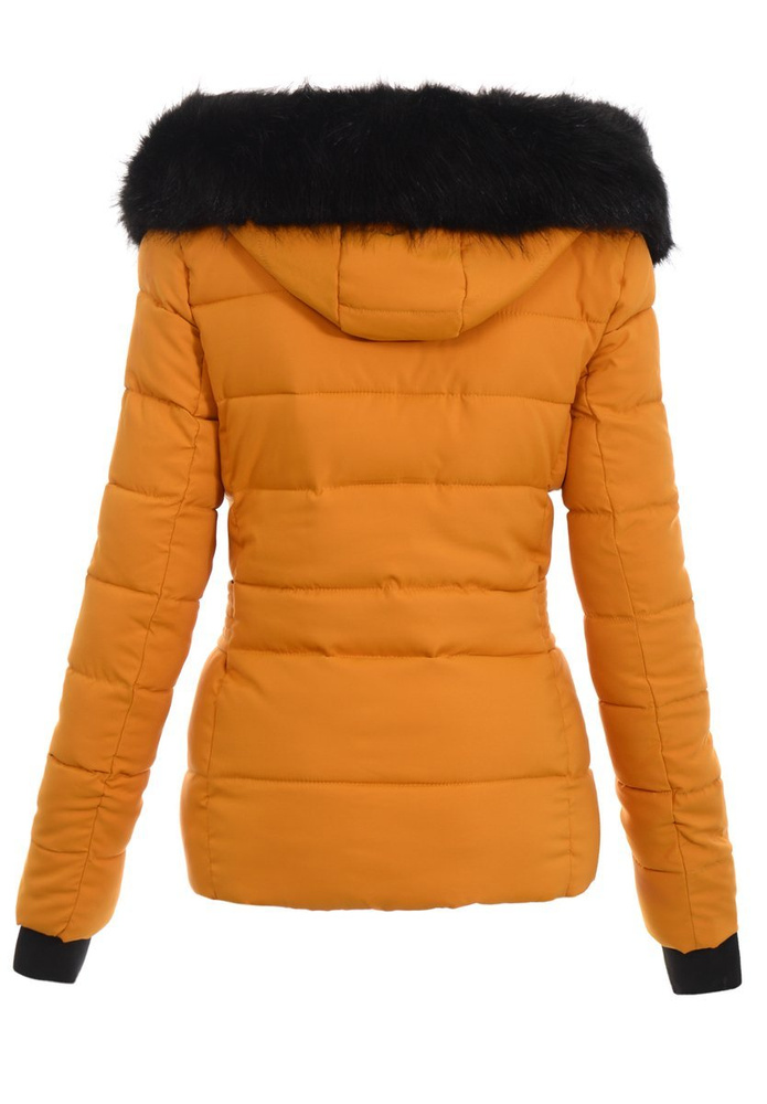 Damska Ortalionowa Zimowa Kurtka Camel