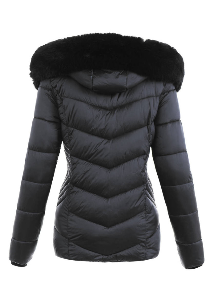 Damska Ortalionowa Zimowa Kurtka Czarna