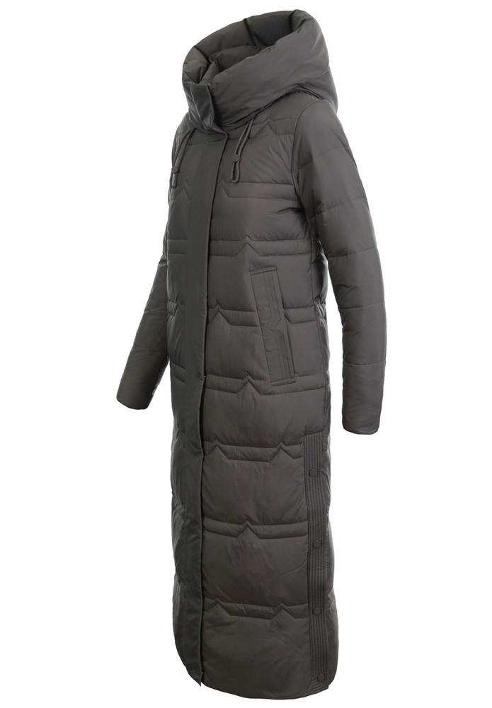 Damska Zimowa Ortalionowa Kurtka Brązowa