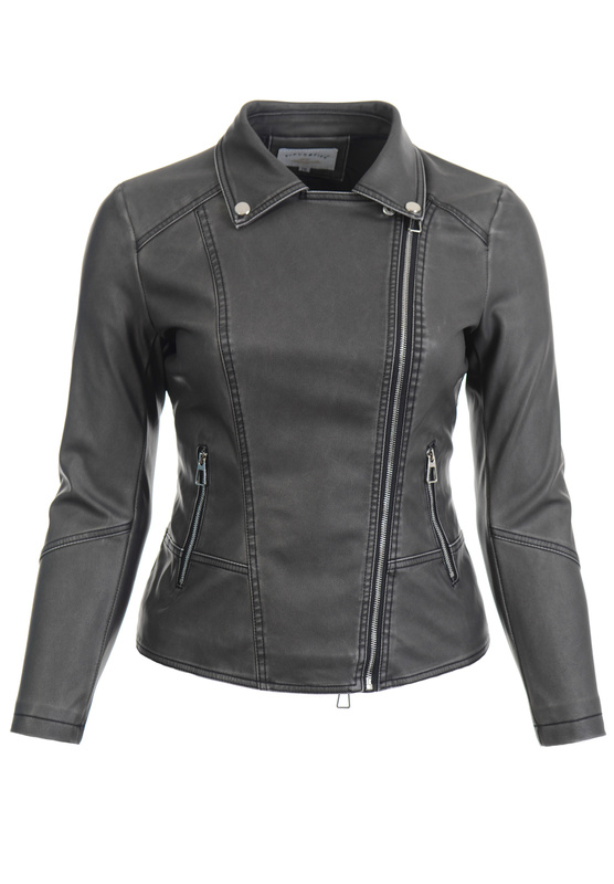 Damska Kurtka Ramoneska Popielata