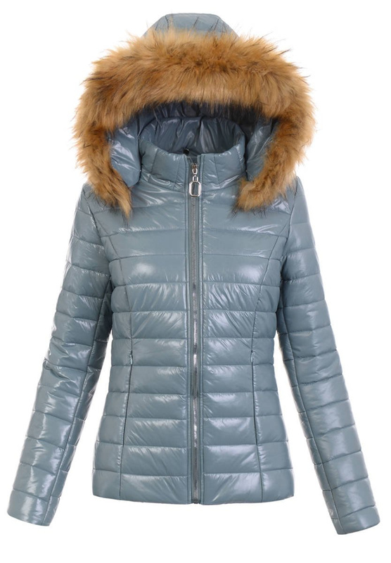 Damska Zimowa Kurtka Turkusowa