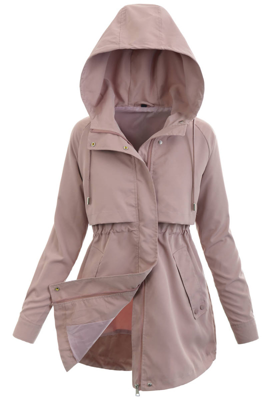 Damska Wiosenno-Jesienna Kurtka Khaki