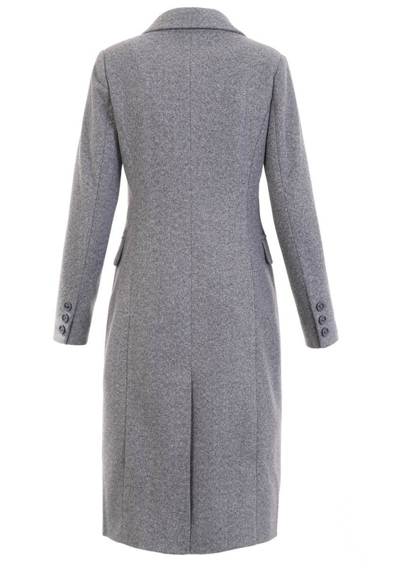 Damski Przejściowy Płaszcz Szary