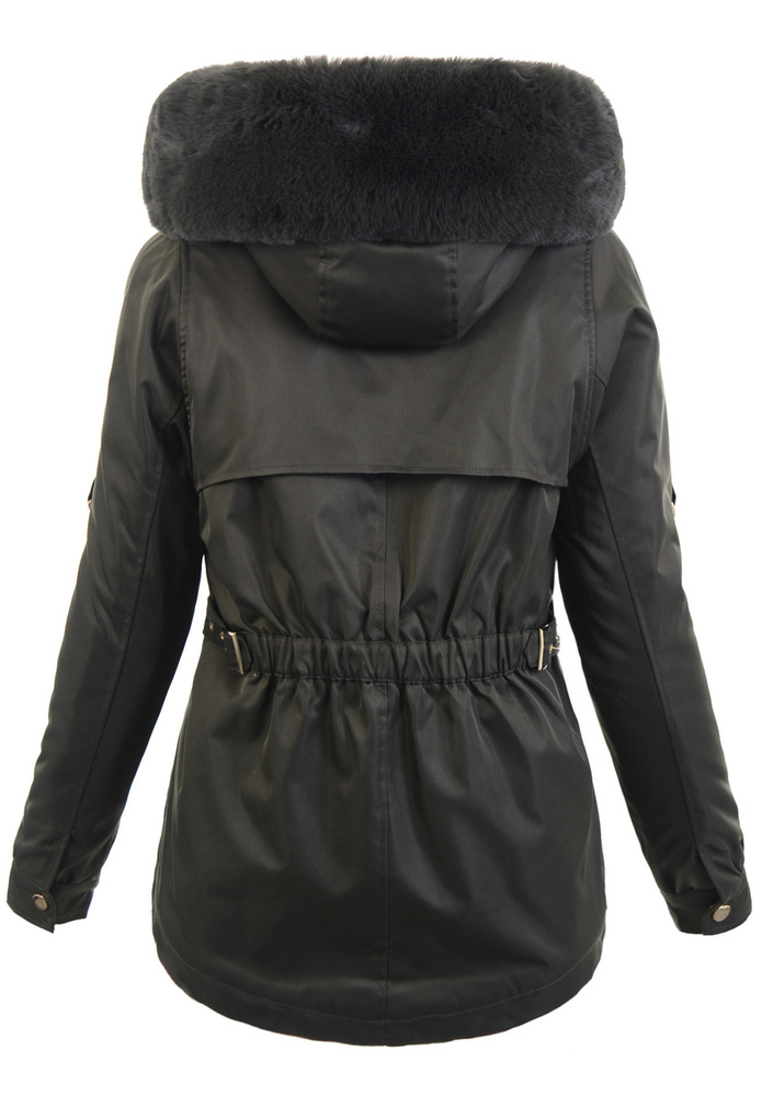 Damska Zimowa Parka Kurtka Zielona