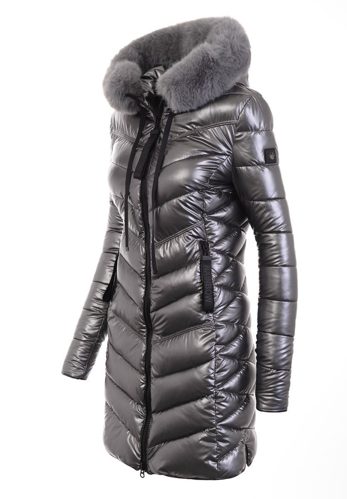 Damska Kurtka Ortalionowa Elena Srebrna