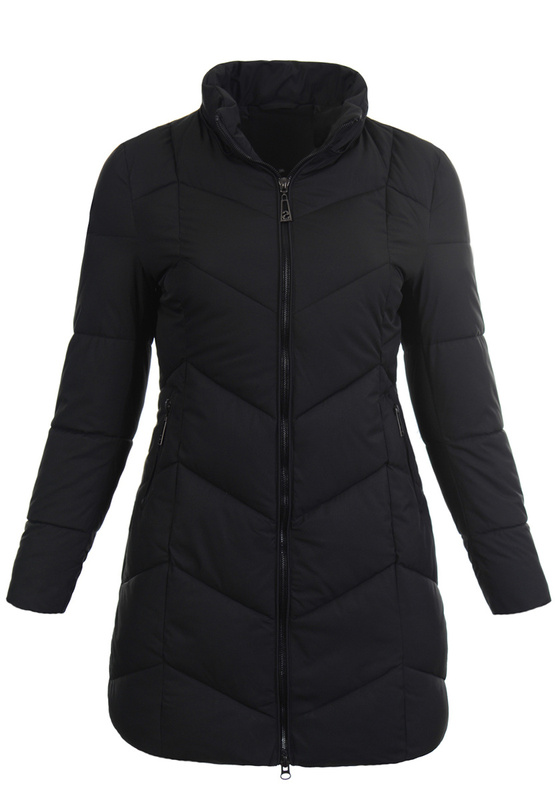 Damska Zimowa Ortalionowa Kurtka Czarna