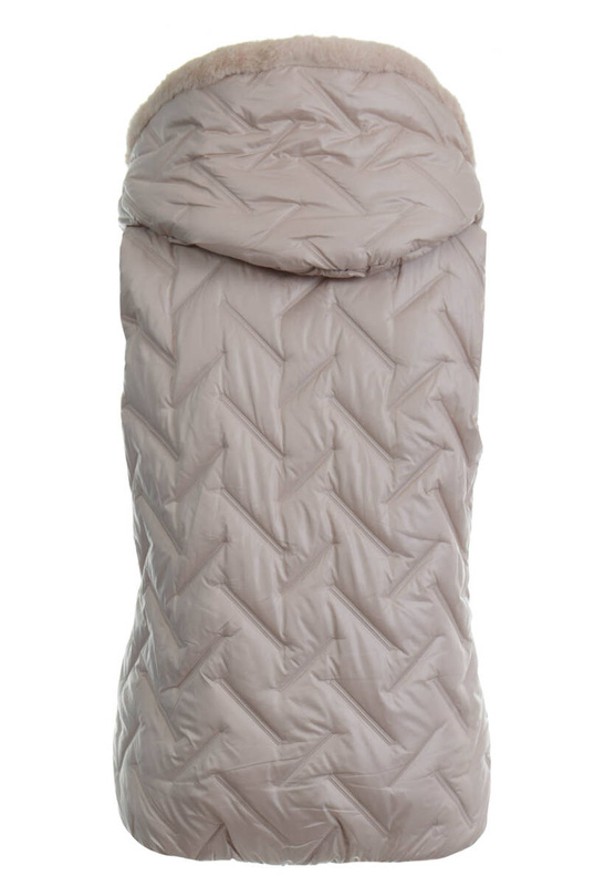 Damska Kamizelka Bezrękawnik Beżowy