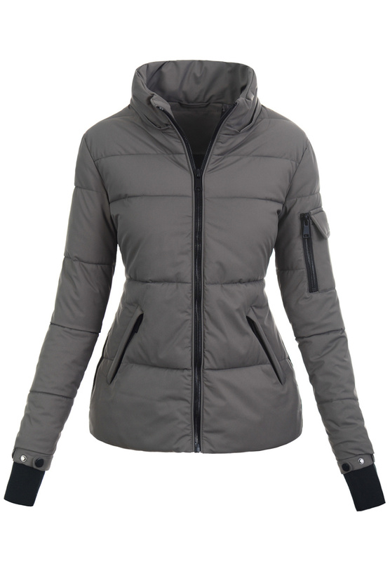Damska Kurtka Zimowa Grafitowa