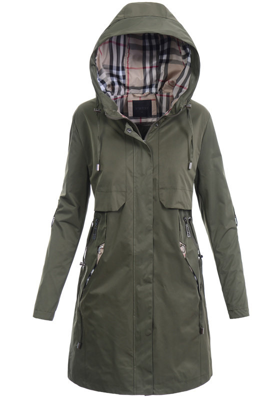 Kurtka Parka Wiosenna Zielona