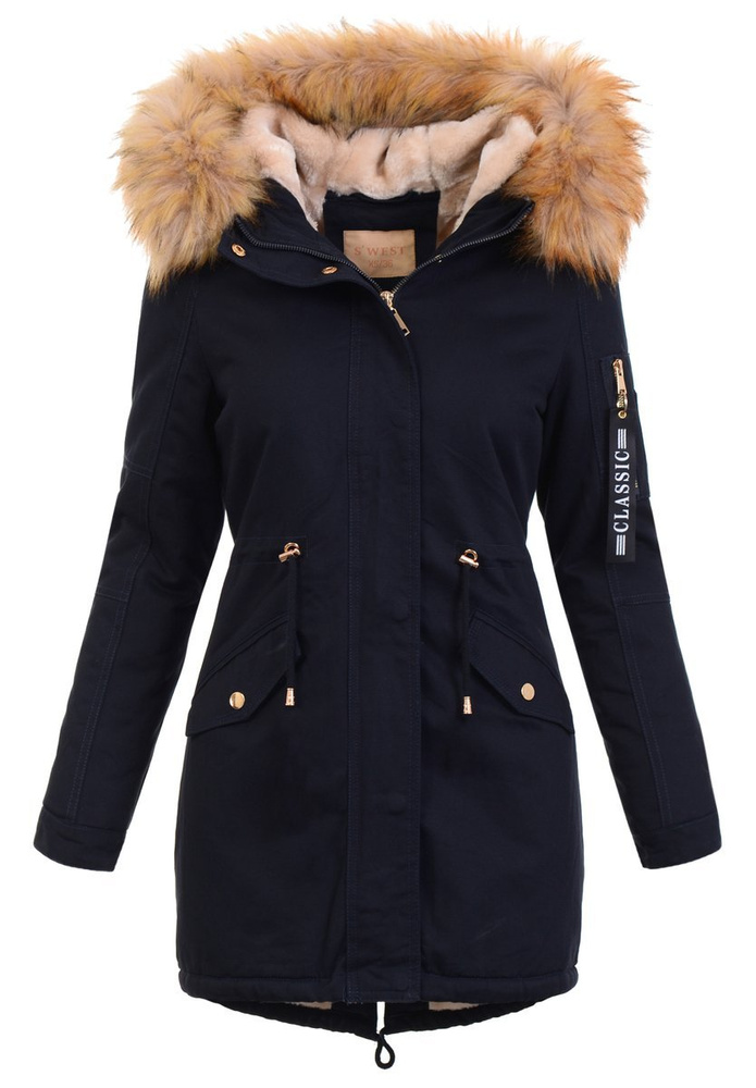 Damska Kurtka Parka Adrianna Granatowa