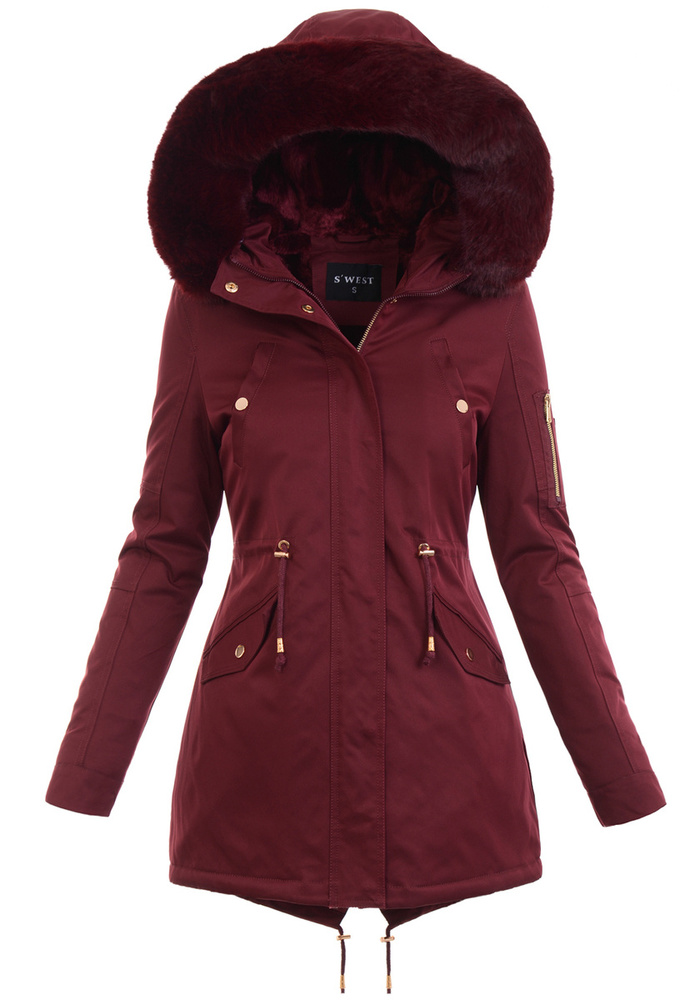 Parka Zimowa Anastazja Bordowa