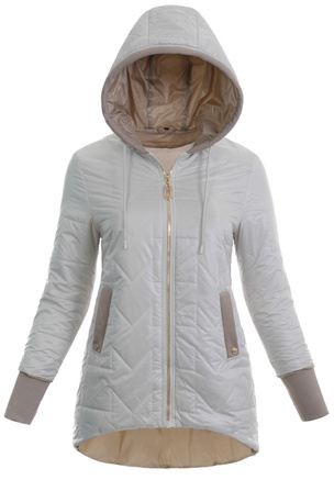 Kurtka Parka Wiosenna Ecru