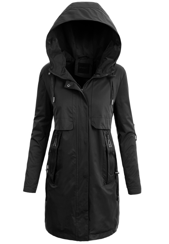 Kurtka Parka Wiosenna Czarna