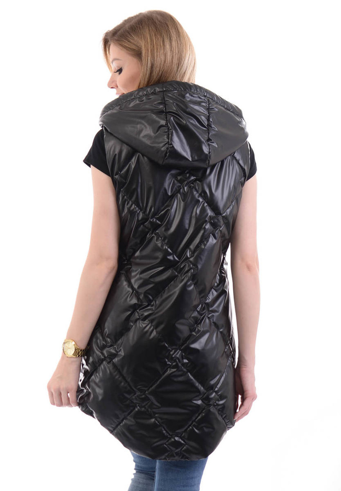 Damska Kamizelka Bezrękawnik Czarny