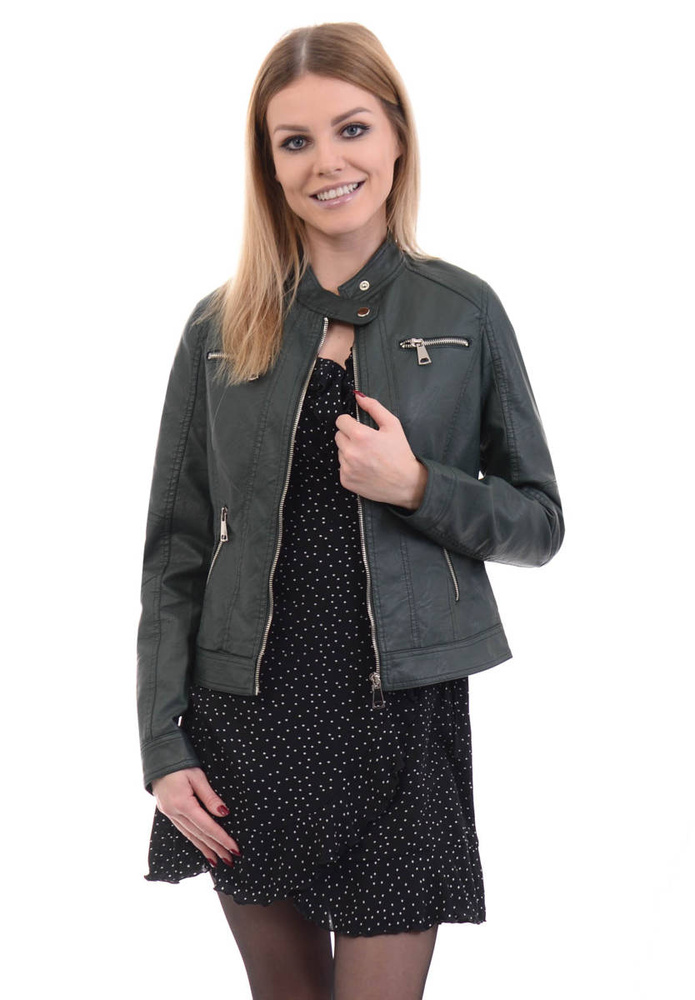 Damska Kurtka Ramoneska Zielona