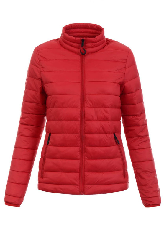 Damska Wiosenno-Jesienna Kurtka Czerwona