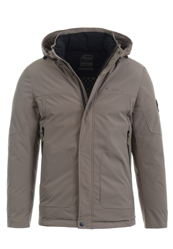 Męska Zimowa Kurtka Brązowa