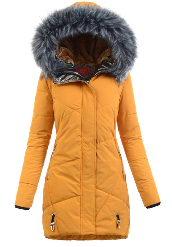 Damska Zimowa Ortalionowa Kurtka Camel