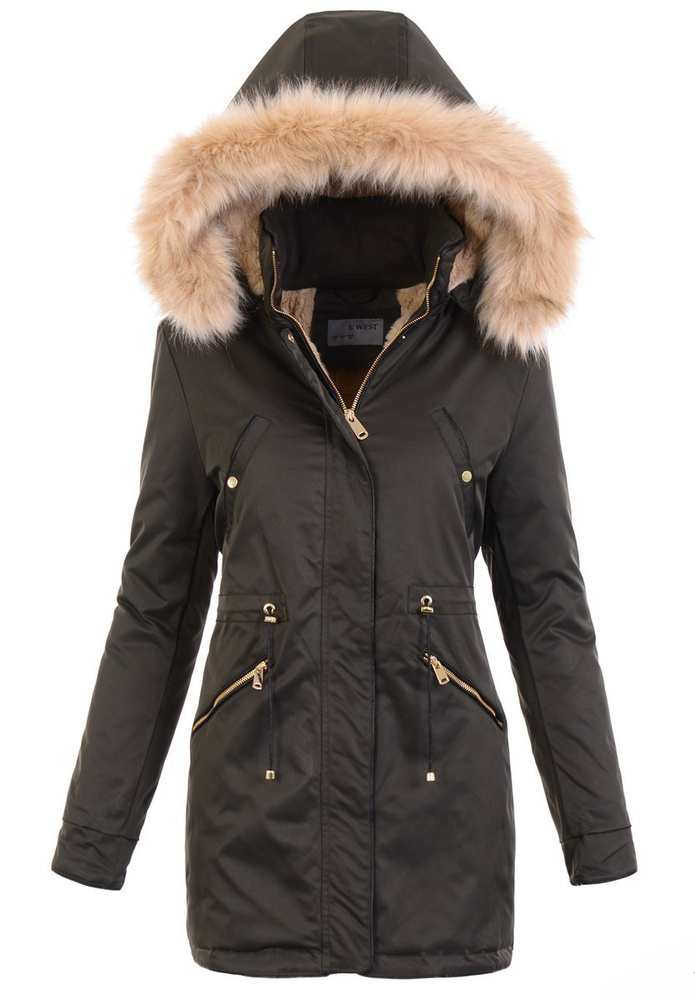 Damska Zimowa Kurtka Khaki