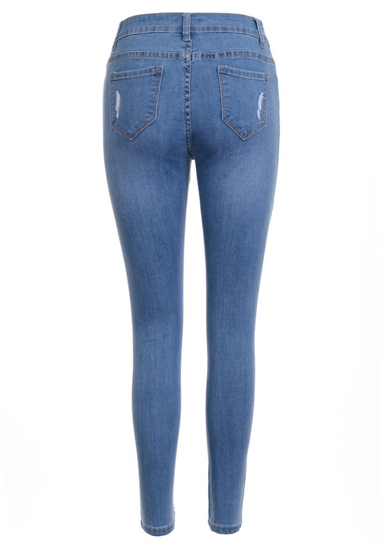 Damskie Spodnie Jeansowe Niebieskie